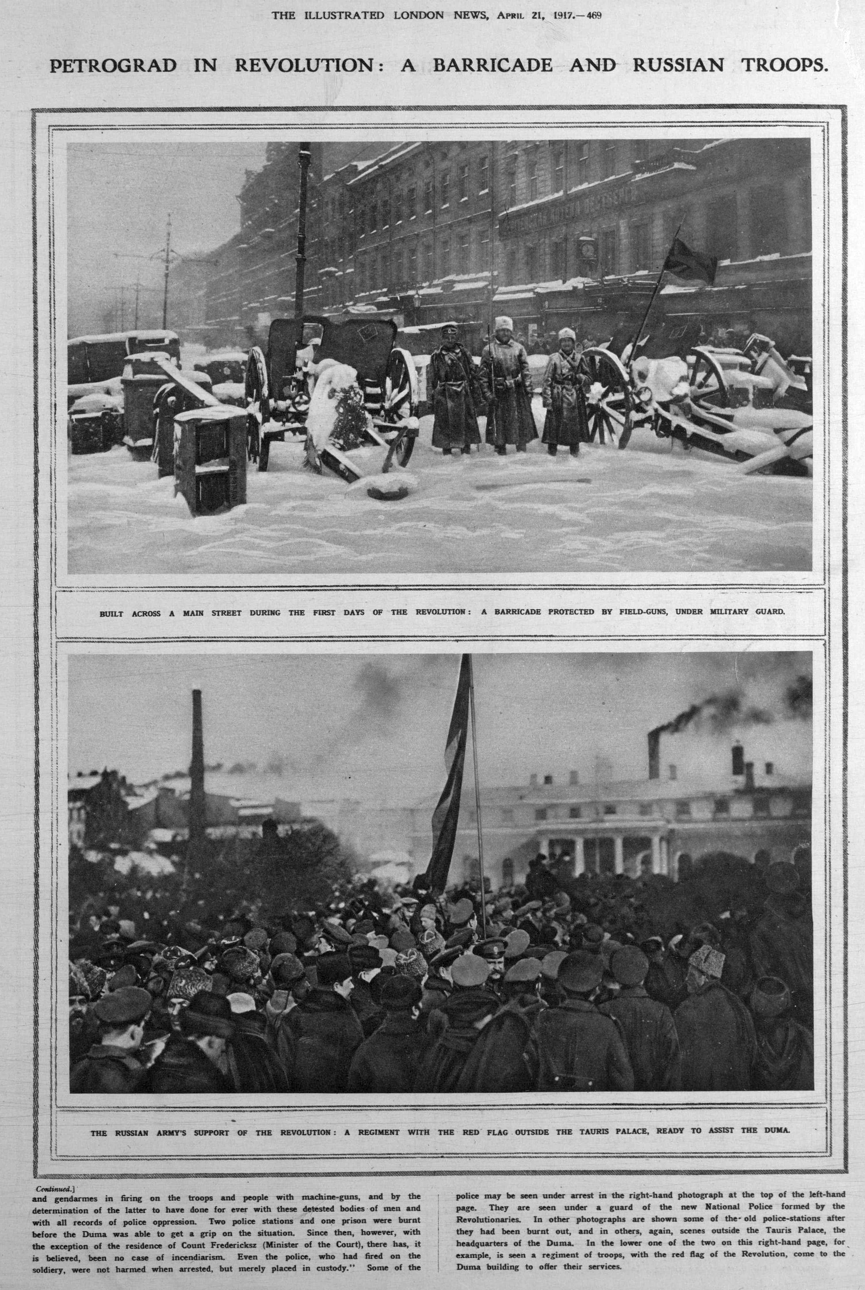 A Petrograd barricade
